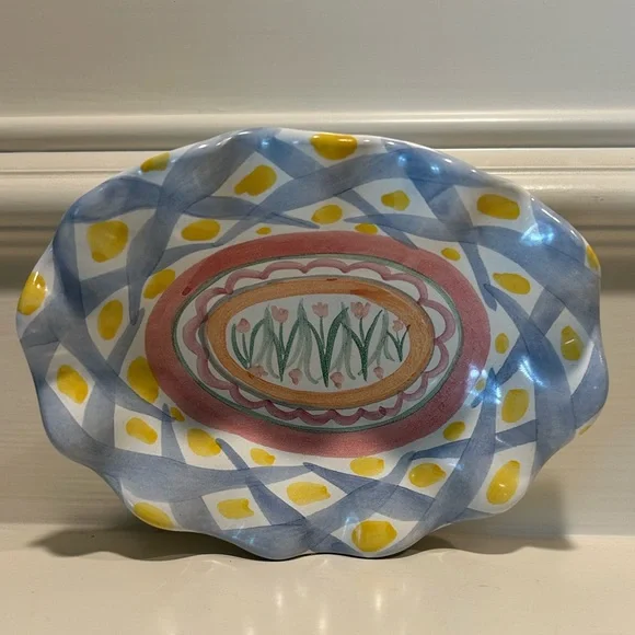 Vintage Mackenzie-Childs Soap Disk/Trinket Tray - Picture 2 of 8